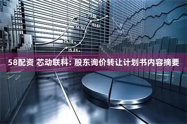 58配资 芯动联科: 股东询价转让计划书内容摘要