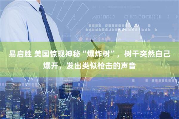 易启胜 美国惊现神秘“爆炸树”,树干突然自己爆开,发出类似枪击的声音